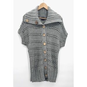 VTG Y2K Bebe Medium Cardigan Short Sleeve Knit Sparkle Chunky Retro 90s Layers